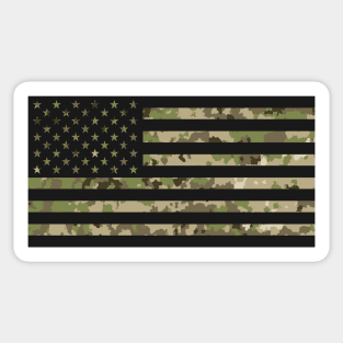 US Flag - Multicam Black Sticker